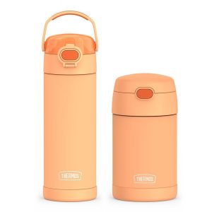 16oz FUNtainer Water Bottle with Locking Lid & Food Jar Bundle - Neon Orange